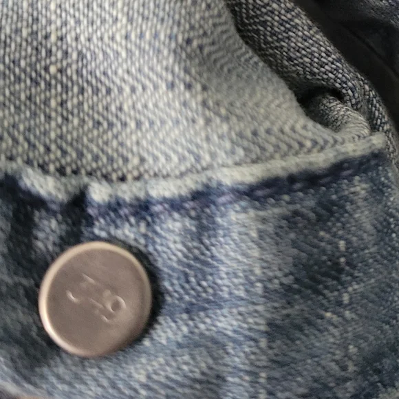 Y2K Levi's Strapless Cotton Denim Button Down Midi Length Dress - Picture 6 of 15